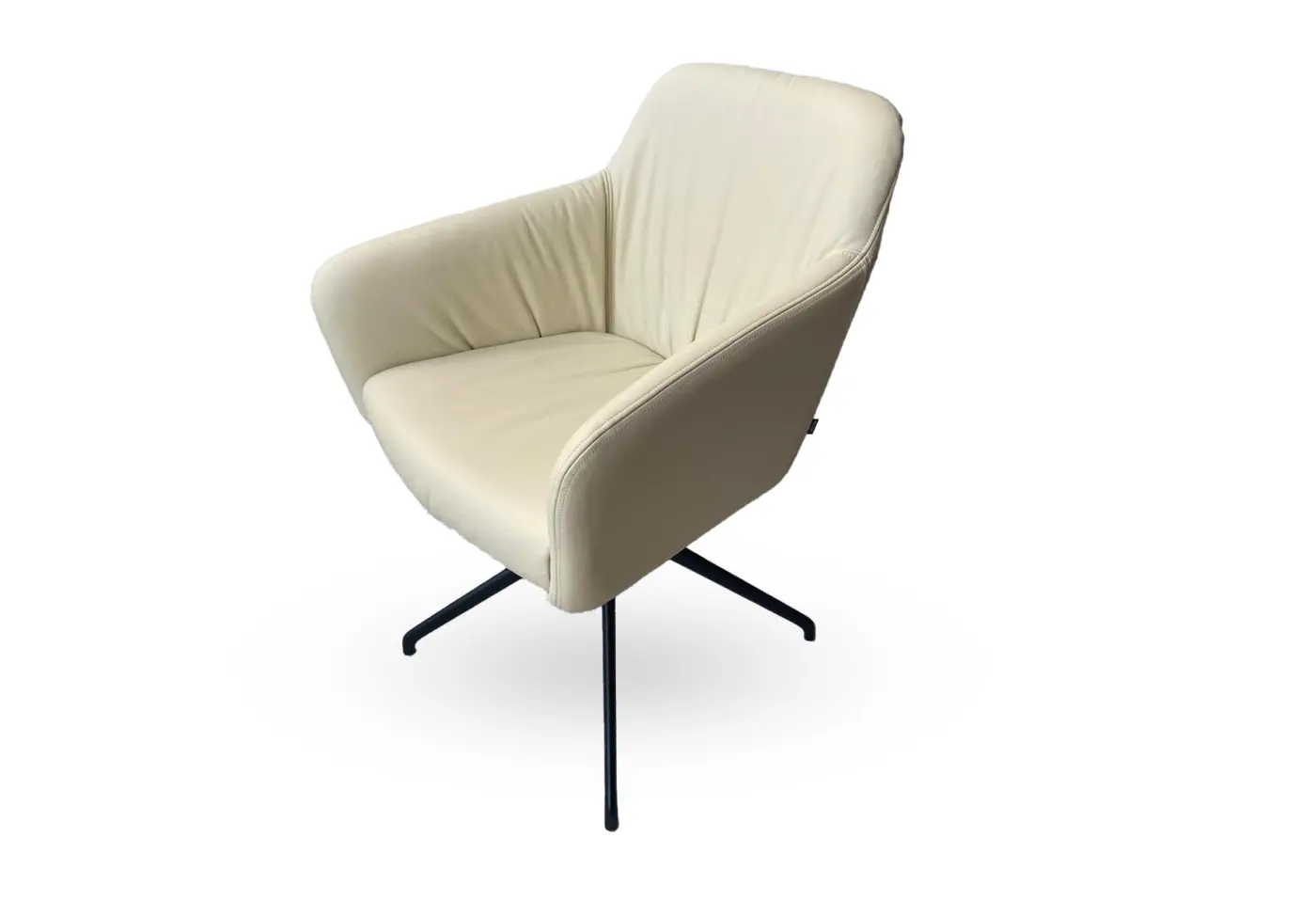 Drehsessel Pendola Perlmutt von Willisau Leder ca. 65x85cm