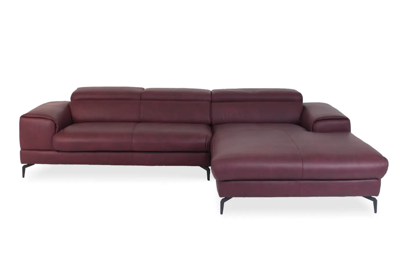 Polstergarnitur Pieterlen Z6913 burgundy (LK50) Leder Longlife ca. 303x193cm