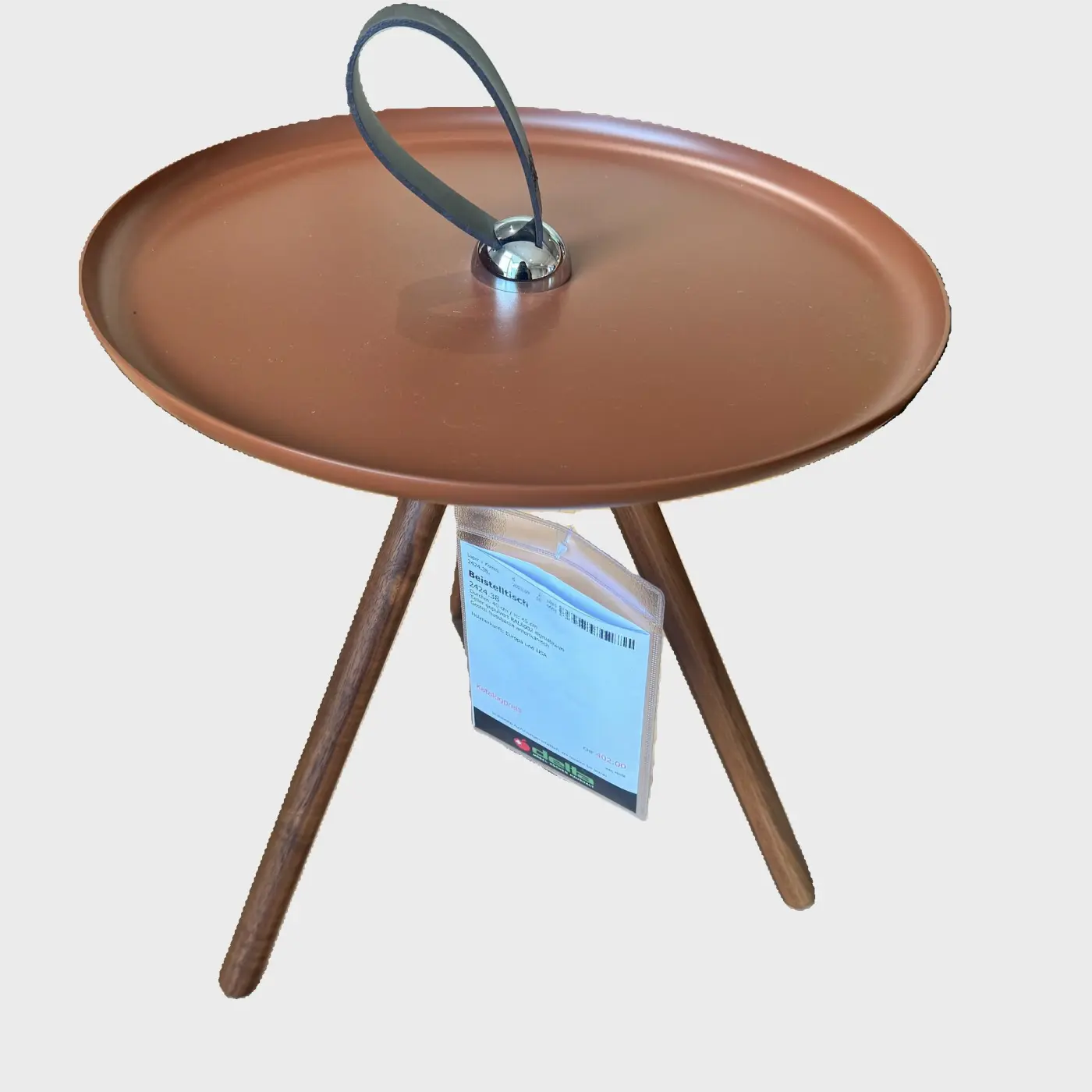 Beistelltisch 2424.38 Teller gepulvert RAL8002 signalbraun ca. 40x45cm