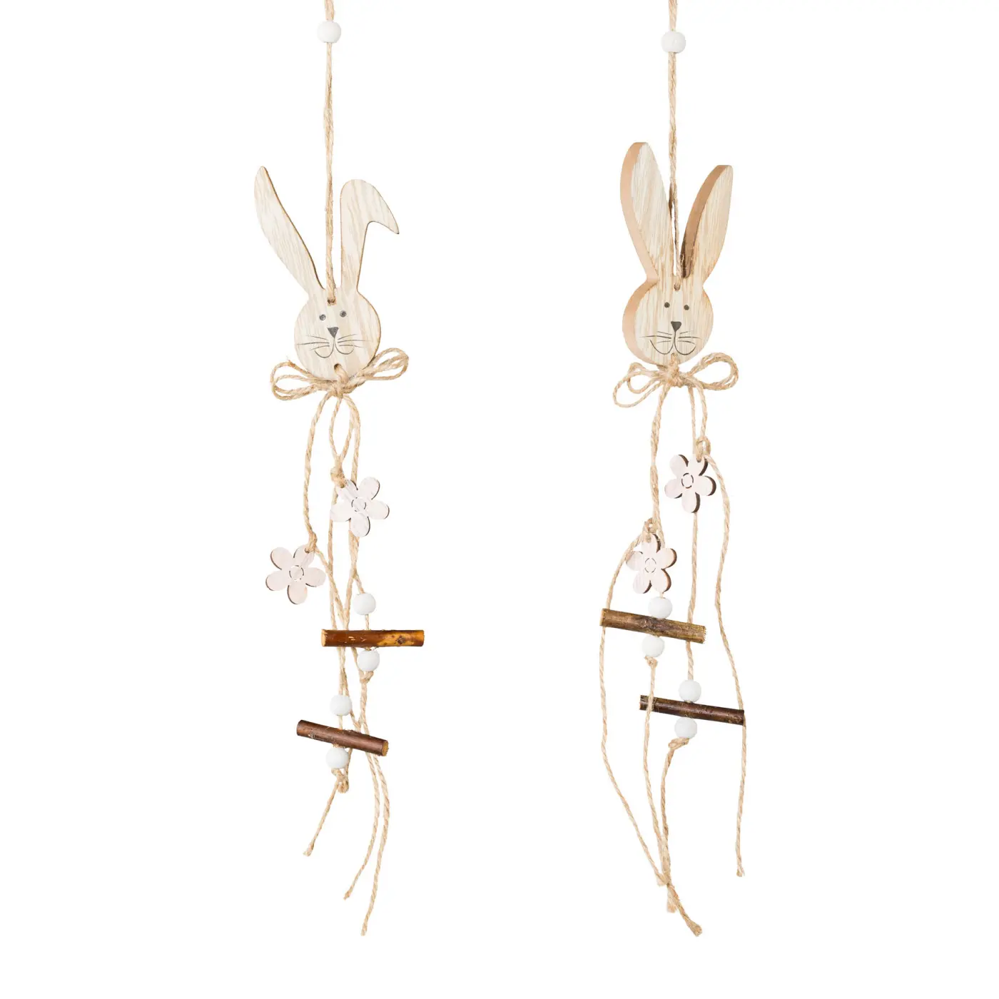 Hänger 42x4cm Holz, Hase, sort. Beige, Braun Holz ca. 4x42cm