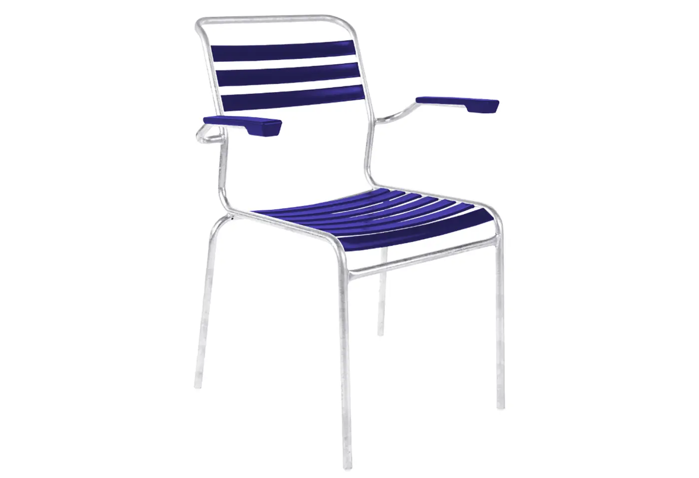 Lättlistuhl Säntis Blau von Schaffner Kunststoff ca. 62x85x60cm