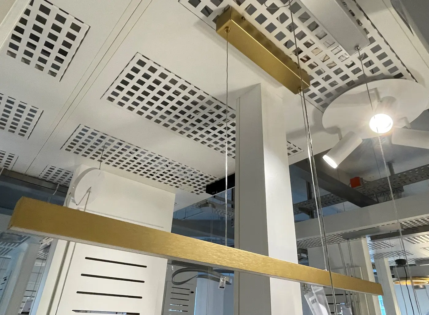 LED-Pendelleuchte 10733.. Gold Messing ca. 90cm