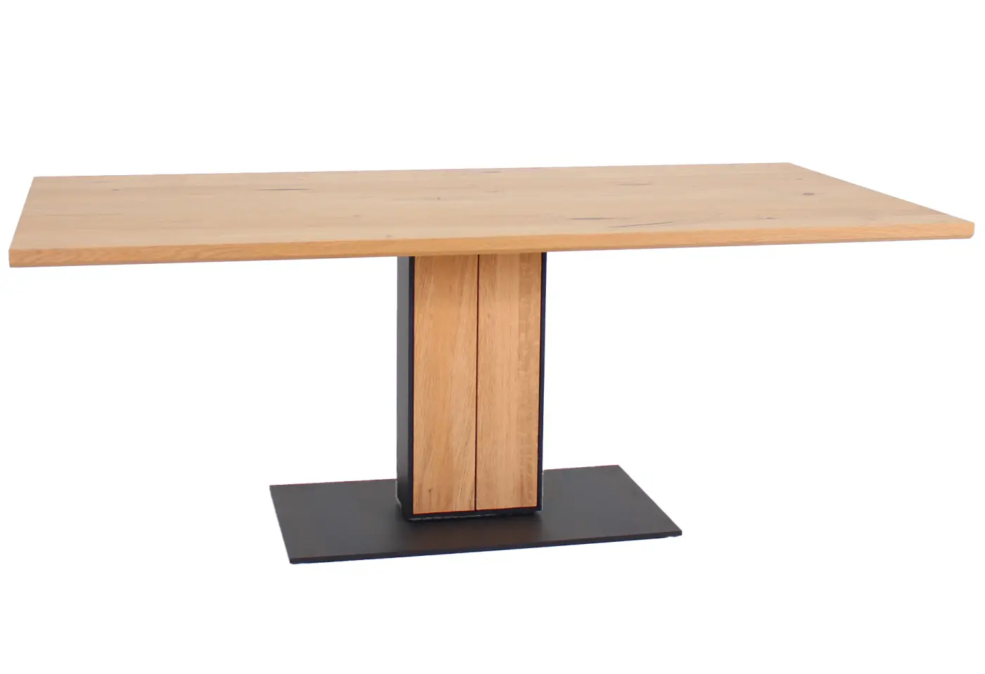 Esstisch Caitara living von Voglauer Wildeiche rustico, schwarz geölz ca. 200x100x75cm