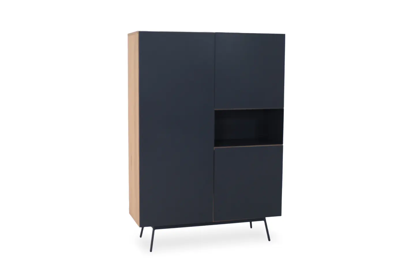 Highboard 17135.2.. Anthrazit Asteiche Hartwachsöl Bianco geschliefen ca. 111x41x159cm