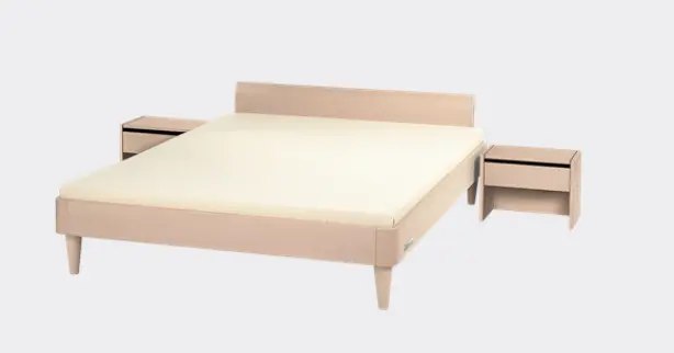 Bettrahmen Lenco naturweiss von Bico 8001 Buche furniert ca. 180x200cm