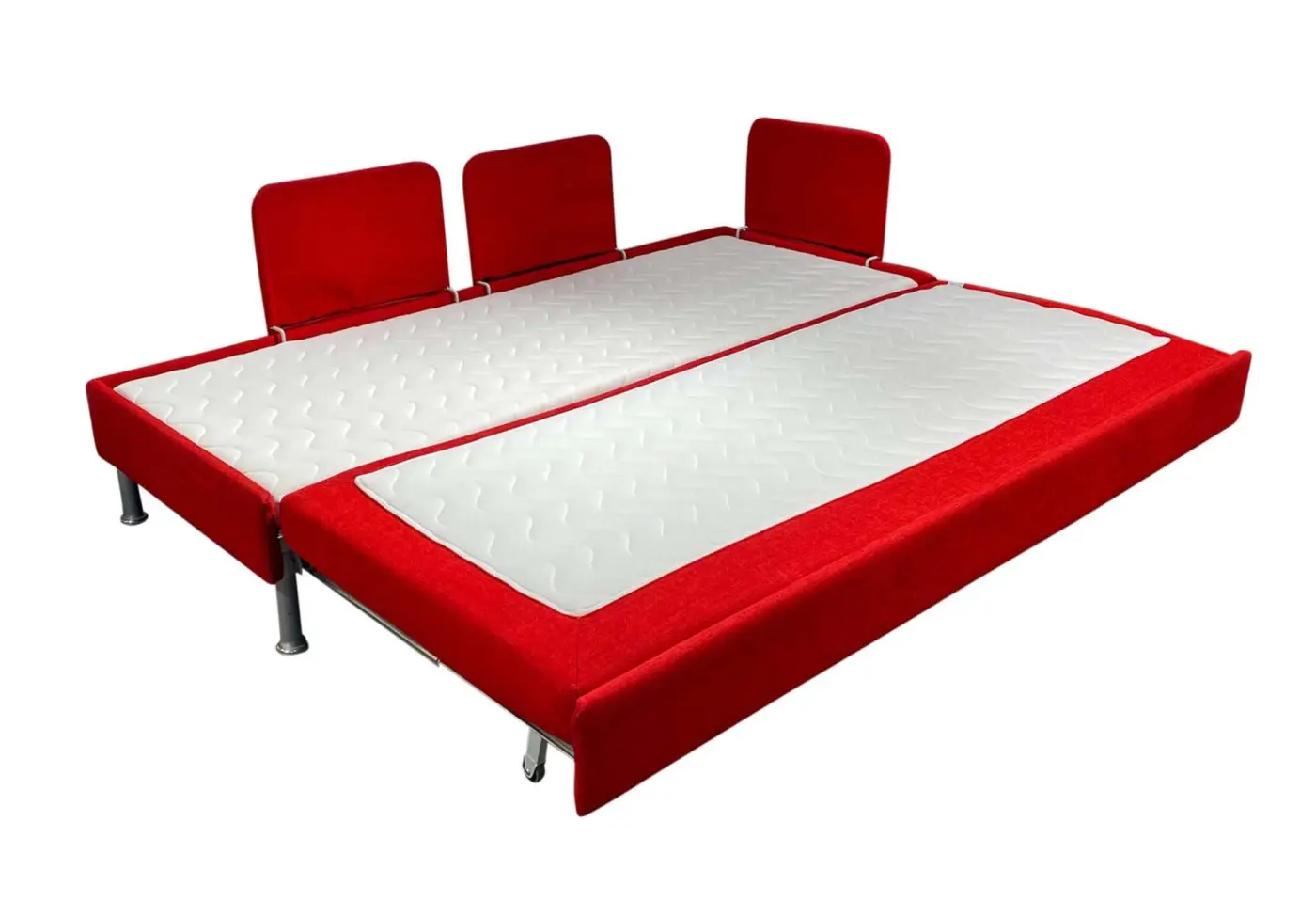 Bettsofa BED for Living Doppi von Swiss Plus Miyaki Rosso, rot ca. 205x165x205 x80x85cm