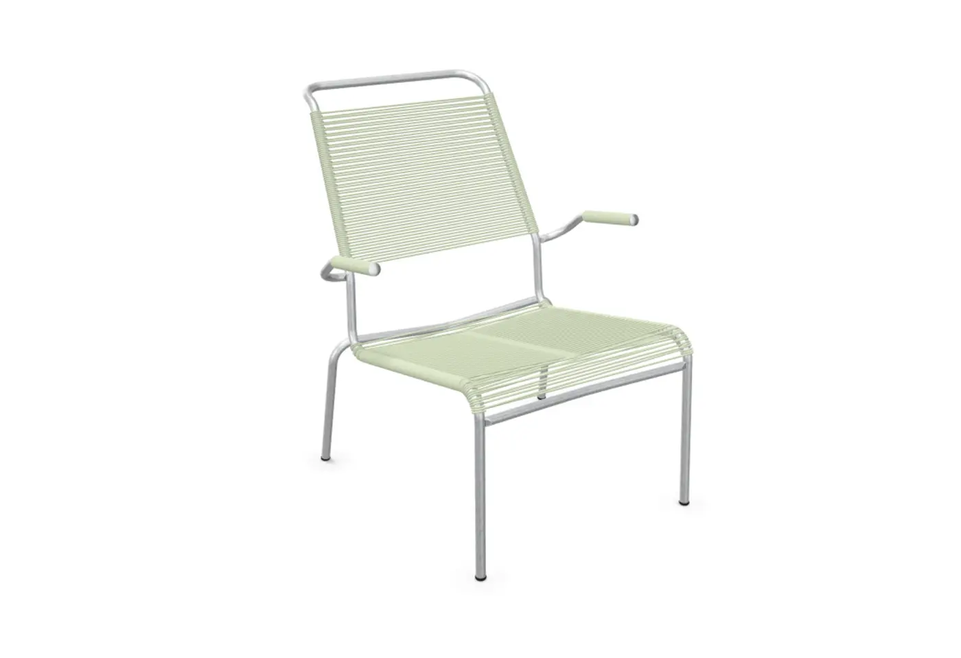 Spaghetti-Lounger Säntis Pastellgrün von Schaffner ca. 68x85x85cm