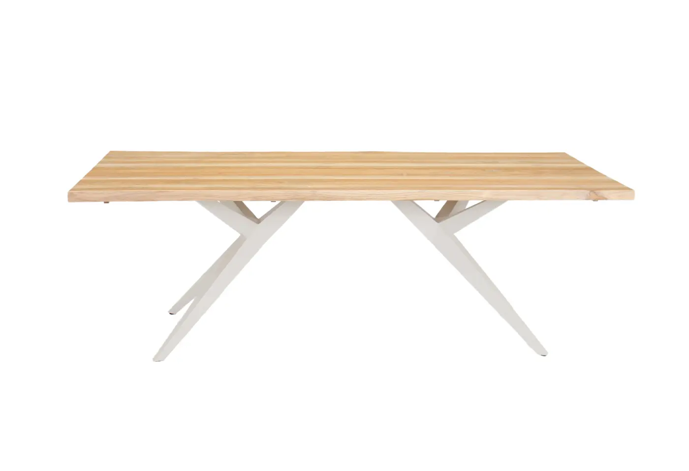 Tisch MR Dänemark von Musterring Teak massiv gebürstet 2-teilig mit Baumkante 40 mm ca. 240x95cm