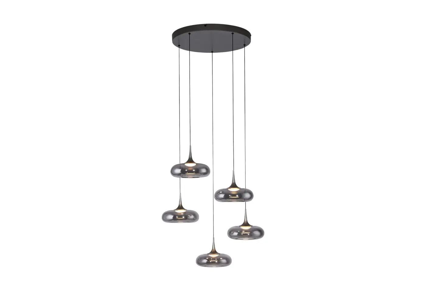 LED-Pendelleuchte Posh grau von Schöner Wohnen ca. 62x200x62cm