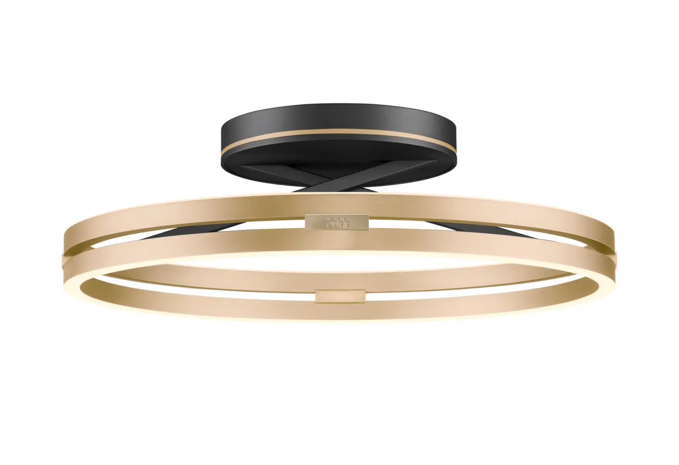 LED-Deckenleuchte Pure Loop schwarz/ivory gold von Neuhaus Pure ca. 60x60x17,8x60cm