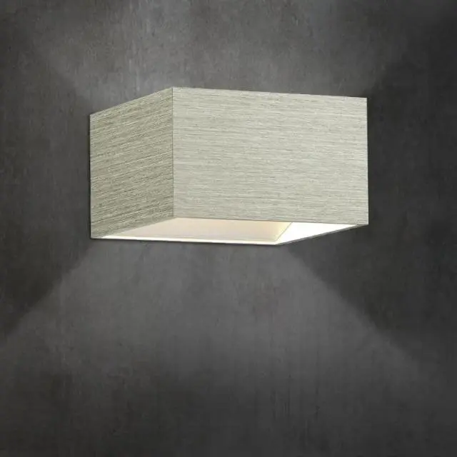 LED-Wandleuchte Cube 40095/1-73 palladium eloxiert Aluminium geschliffen ca. 10x6cm
