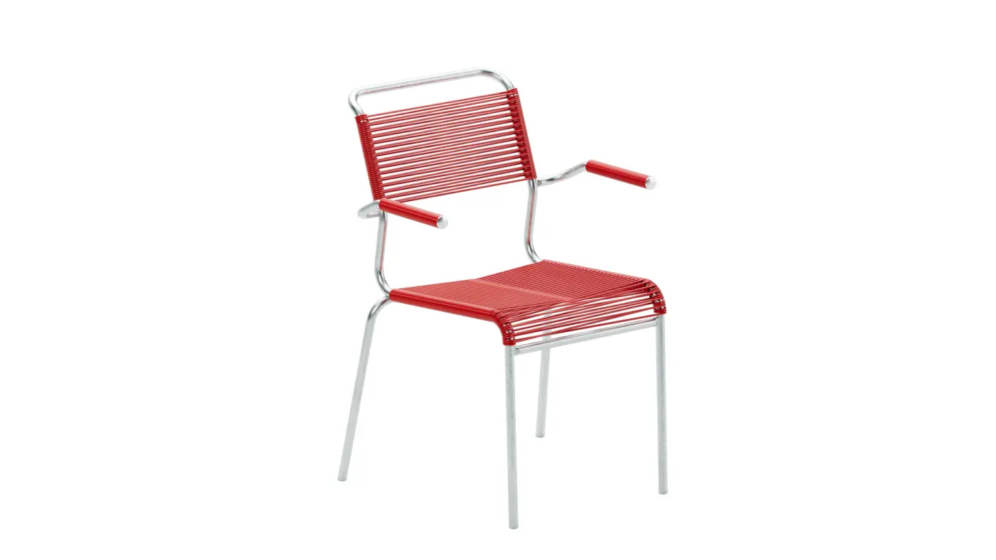 Spaghetti-Stuhl 25013 Rot Kunststoff ca. 60x61x85cm