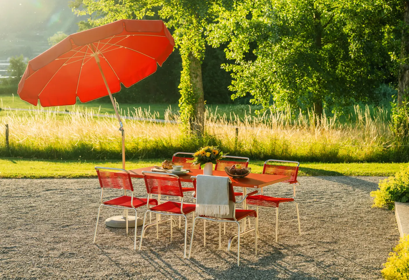 Spaghetti-Stuhl 25013 Rot Kunststoff ca. 60x61x85cm