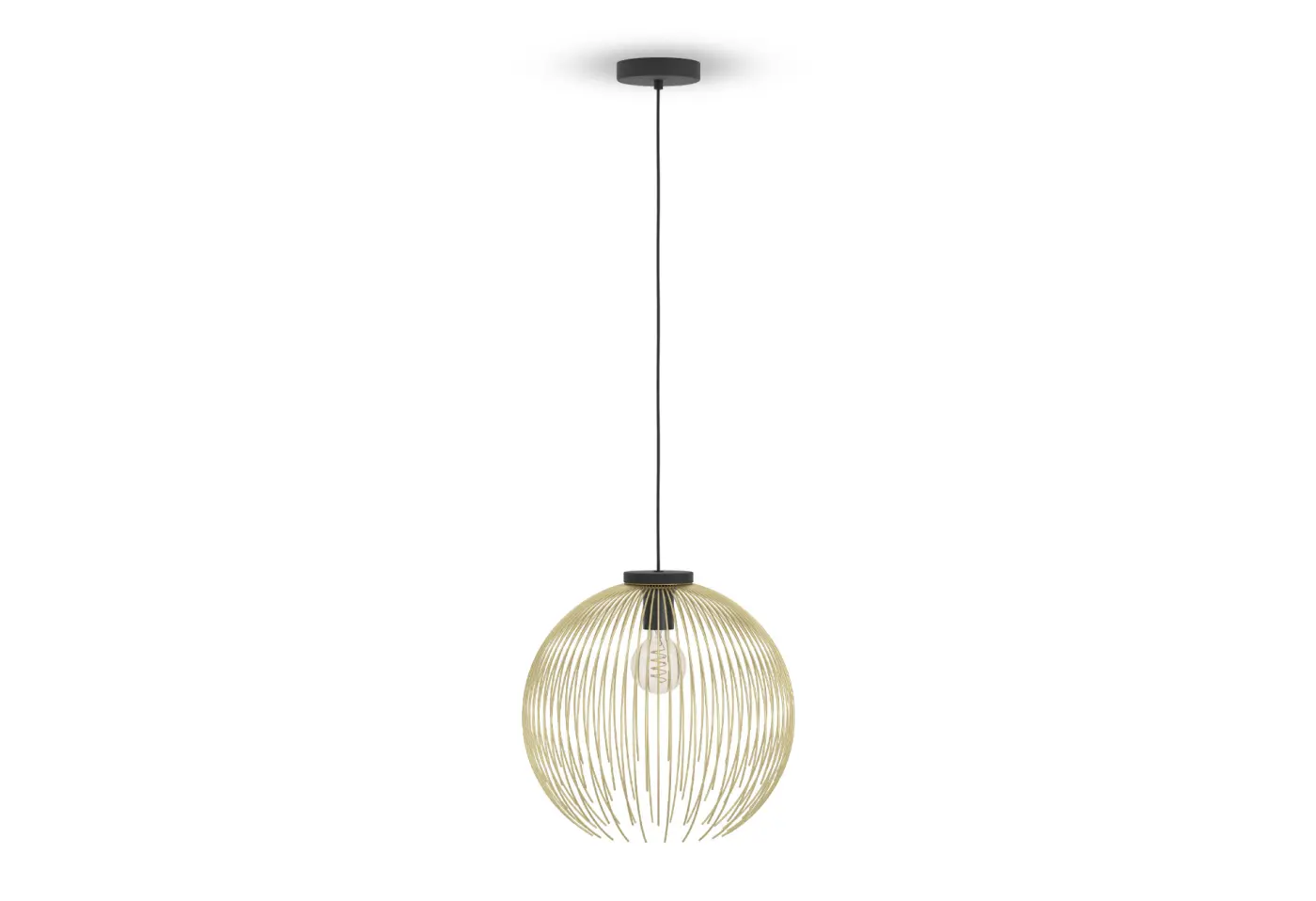 Hängeleuchte 24463 schwarz/gold Stahl ca. 40x110cm