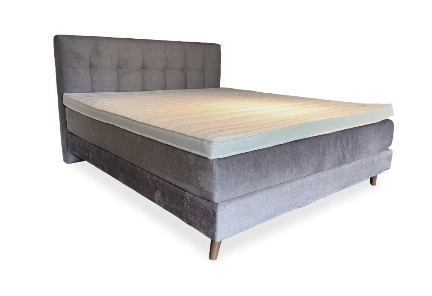 Boxspringbett 25358 Stoff Jacquard Steel ca. 180x200cm