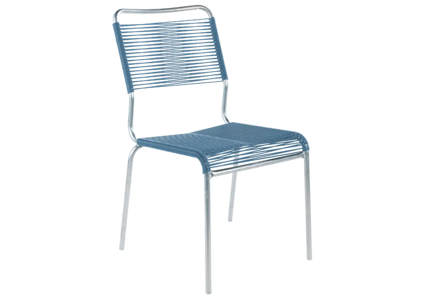 Spaghetti-Stuhl Rigi Pastellblau von Schaffner Kunststoff ca. 47x93x65cm