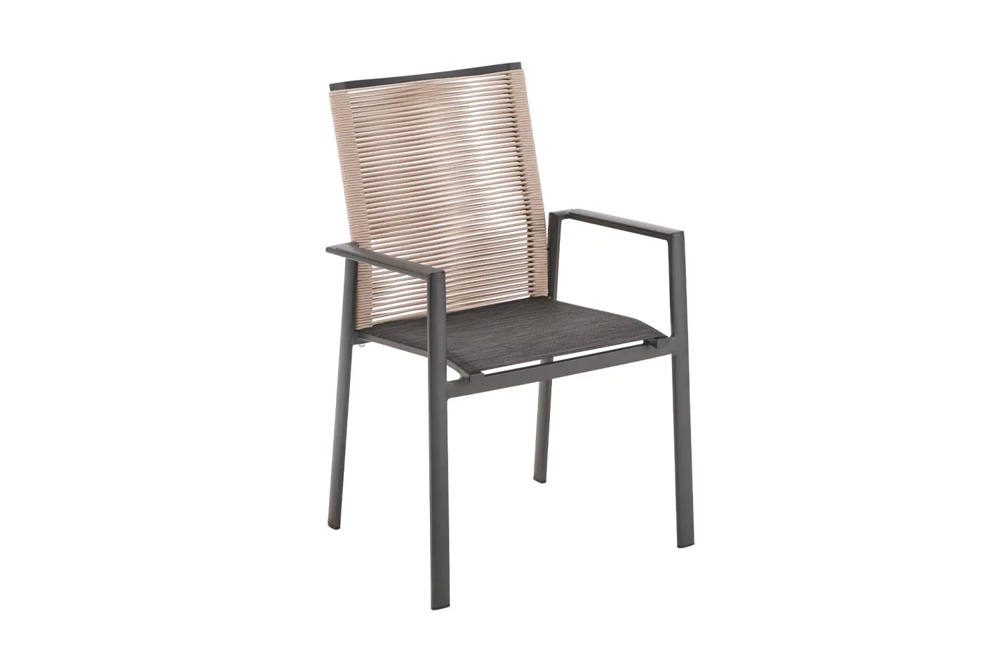 Stapelstuhl 24861.. Beige Textilen Bespannung Seil