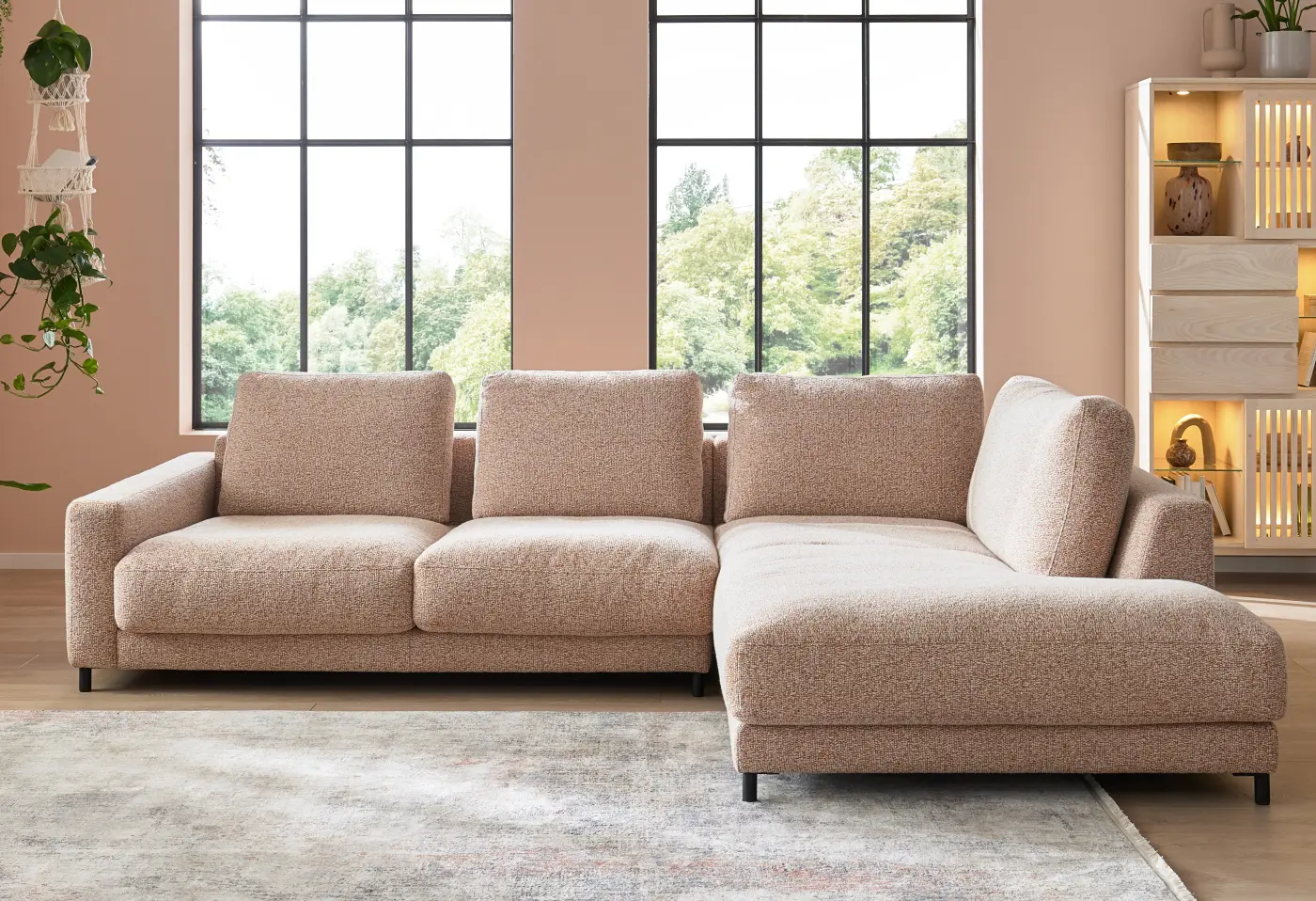 Polstergarnitur Roomio No. 4104 von Roomio Stoff Donna rusty melange ca. 279x154cm