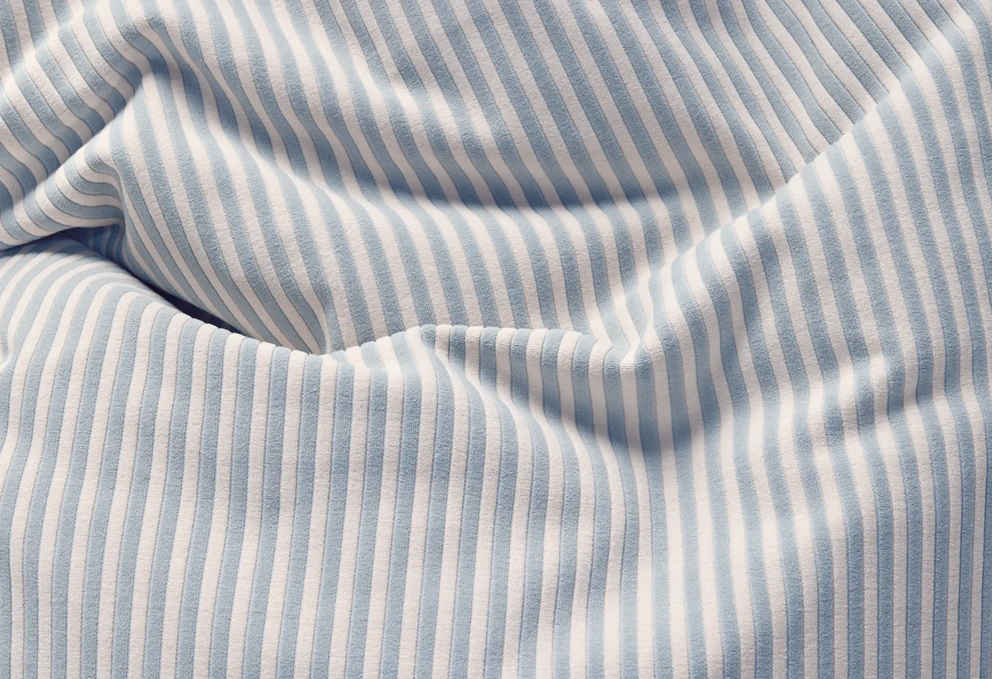 Sitzsack Original Slim Terry Blizzard Blue Creme von Fatboy Polyester ca. 155x120cm