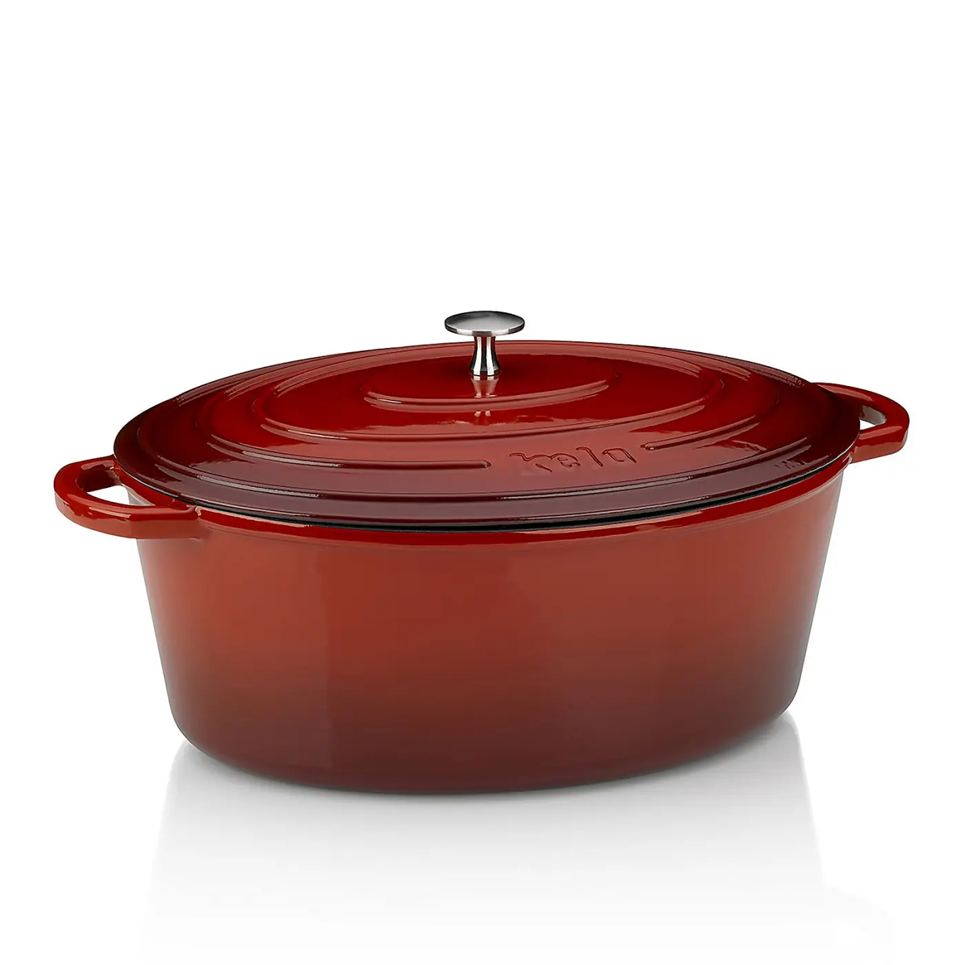 Gusseisen-Bräter/9l 11943 Rot von Kela Gusseisen ca. 36x29x15cm