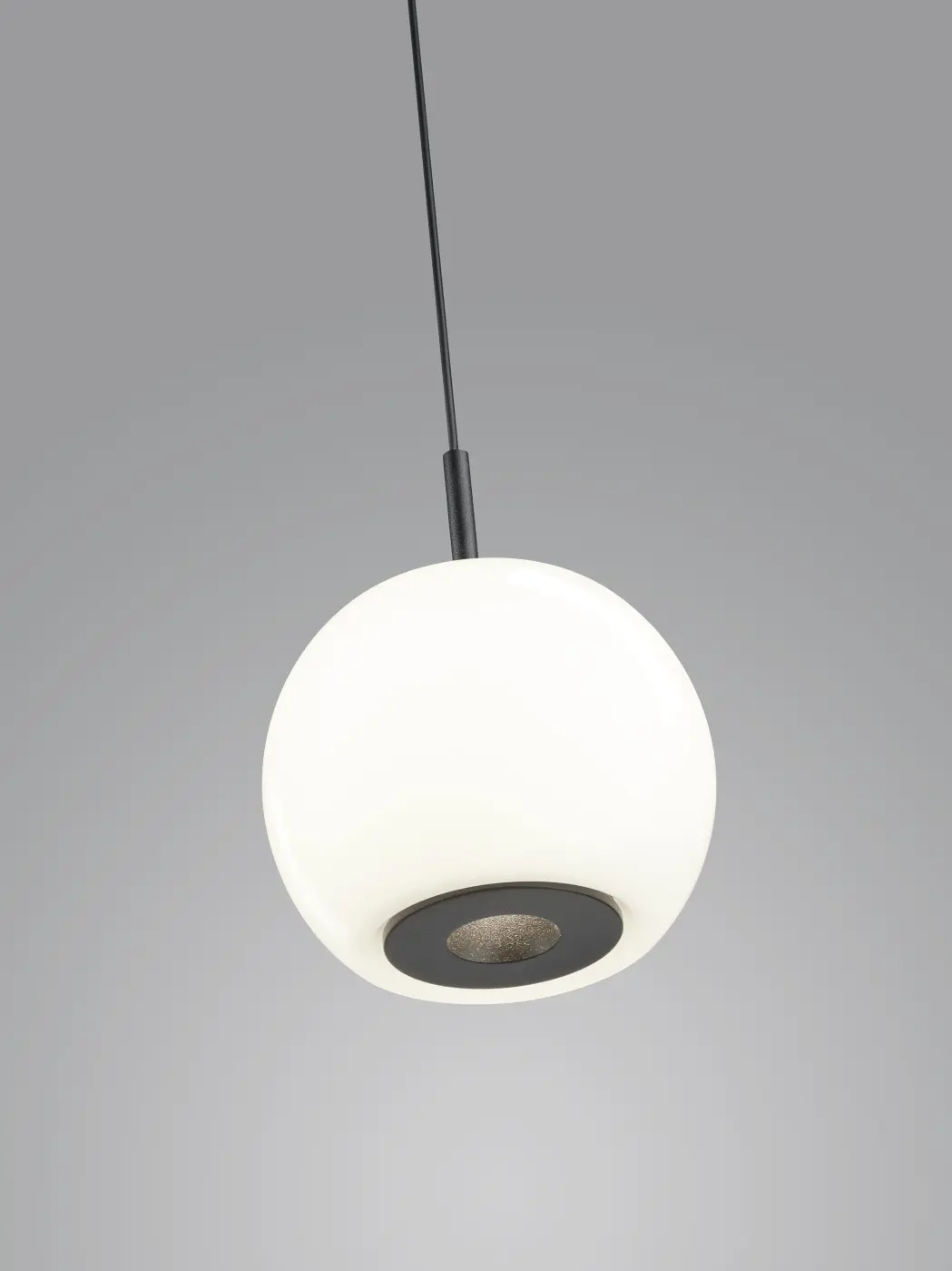 LED-Pendelleuchte Bono Weiss, Schwarz von Helestra Aluminium, Opalglas ca. 10x130cm