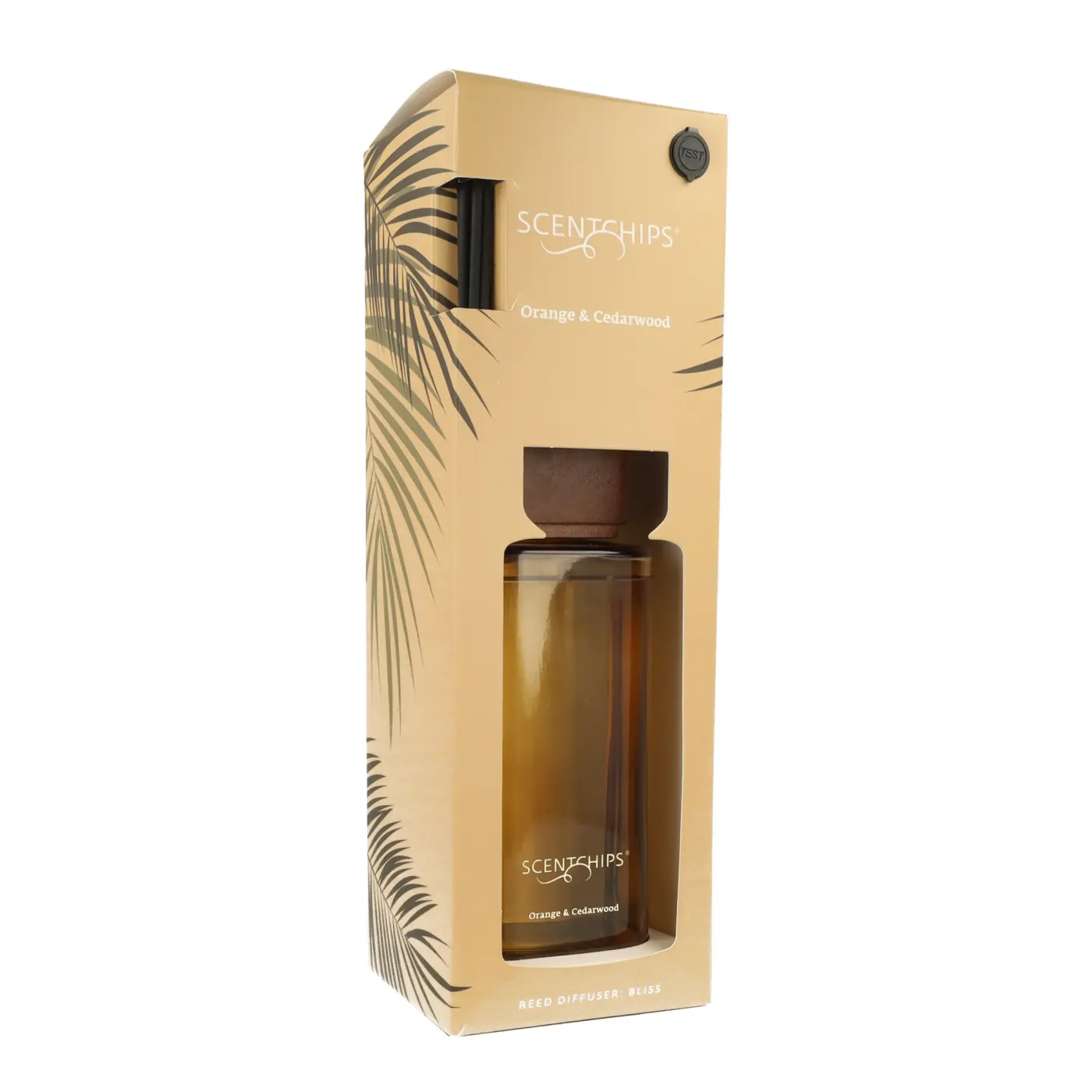 Diffuser 500ml Orange&Cederwood Glas, Rattanstäbchen, Duftöl