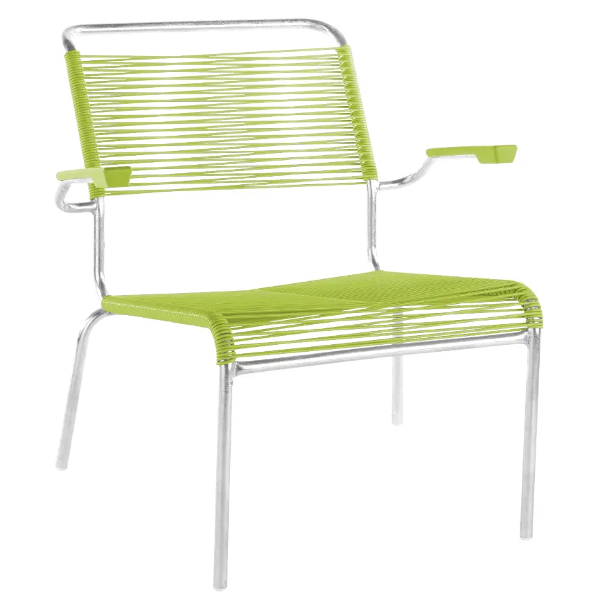 Spaghetti-Lounger Säntis Hellgrün von Schaffner Kunststoff ca. 69x72x78cm