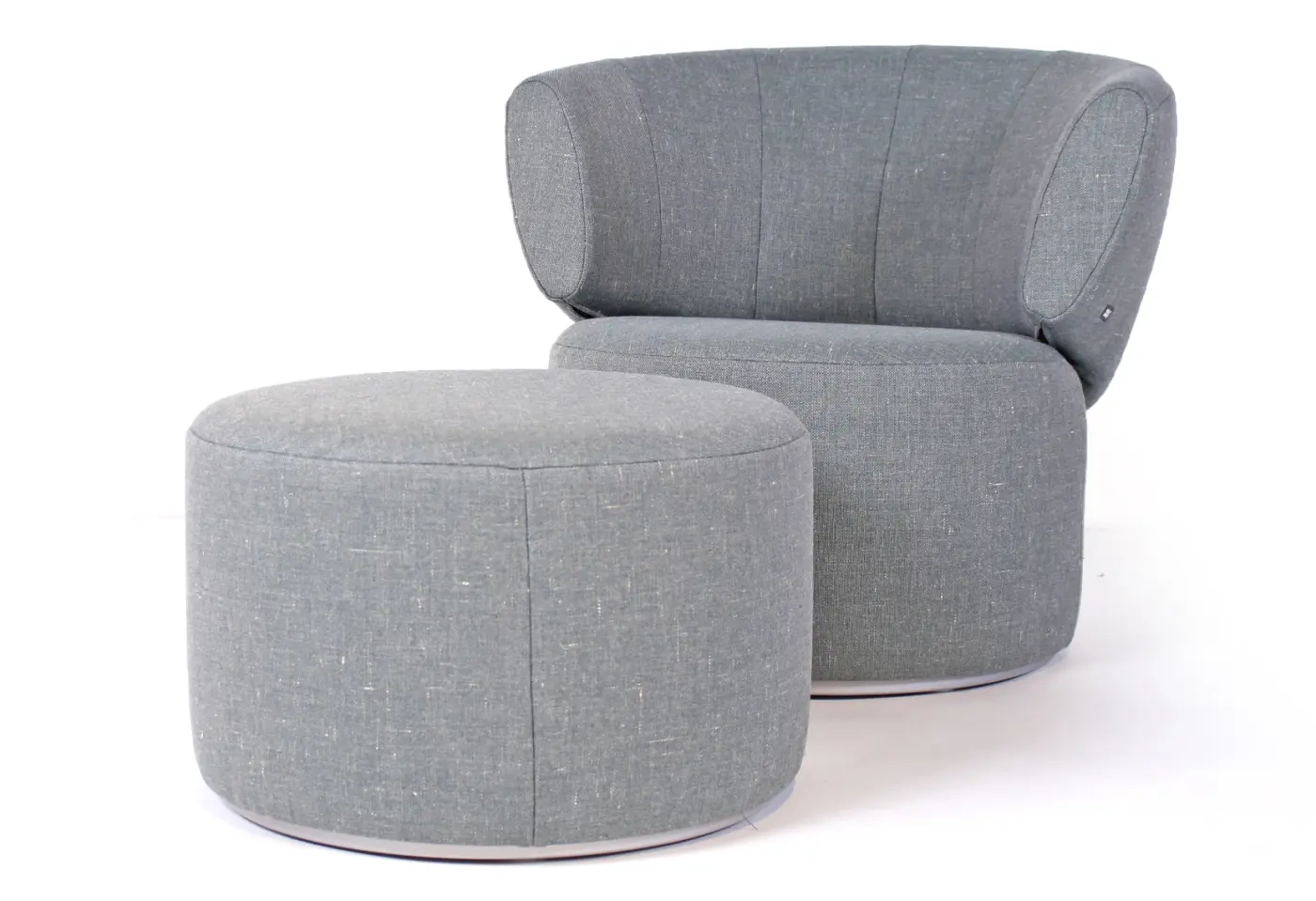 Sessel mit Hocker 23181.. minttürkis von Rolf Benz Stoff