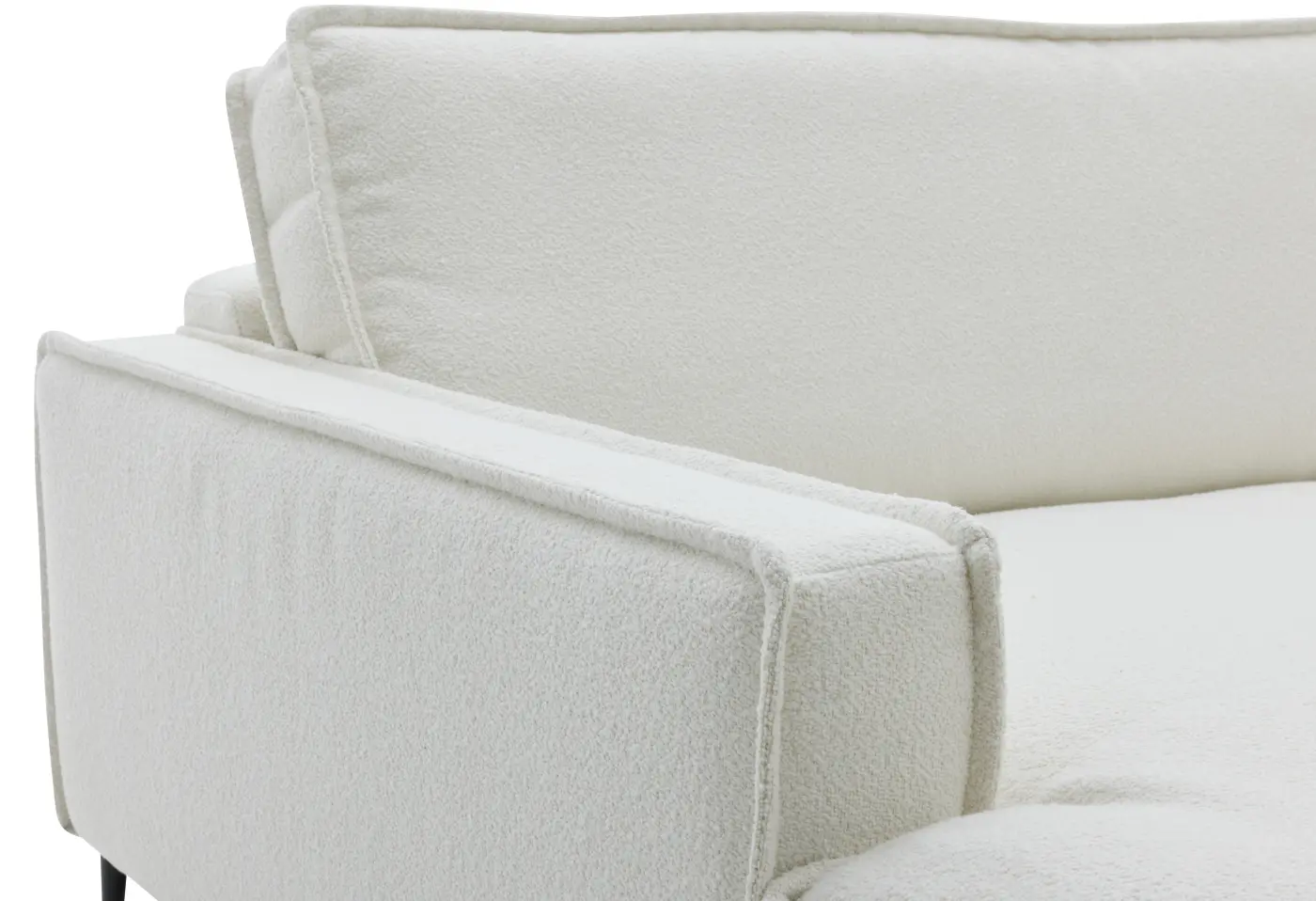 Polstergarnitur Roomio No. 4102 von Roomio Stoff Loop white ca. 272x190cm