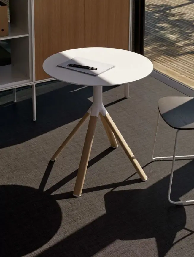 Bistrotisch Fork von La Palma Fenix "weiss" ca. 80x74cm