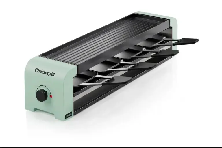 Cheese Grill 4er, mint green Mint Grillplatte : Aluguss antihaft-versiegelt ca. 53x11,6x11,8cm