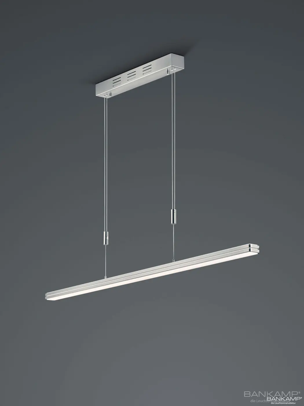 LED-Pendelleuchte 12786.. Nickel matt, Weiss, Chrom ca. 119cm