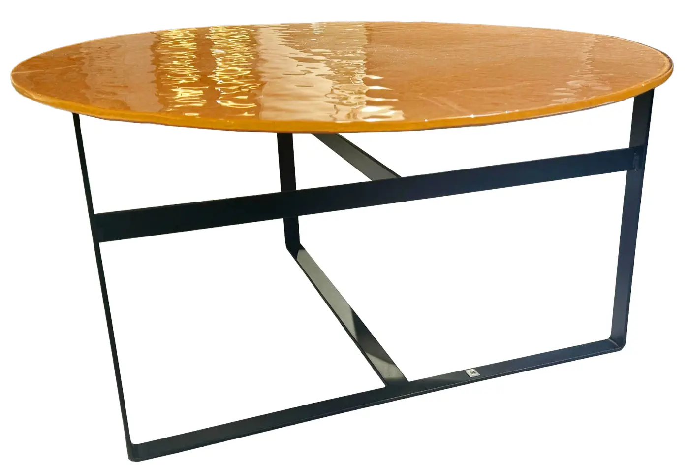 Couchtisch 16805.8. Platte: Schmelzglas 12mm Kupfer ca. 80x40cm