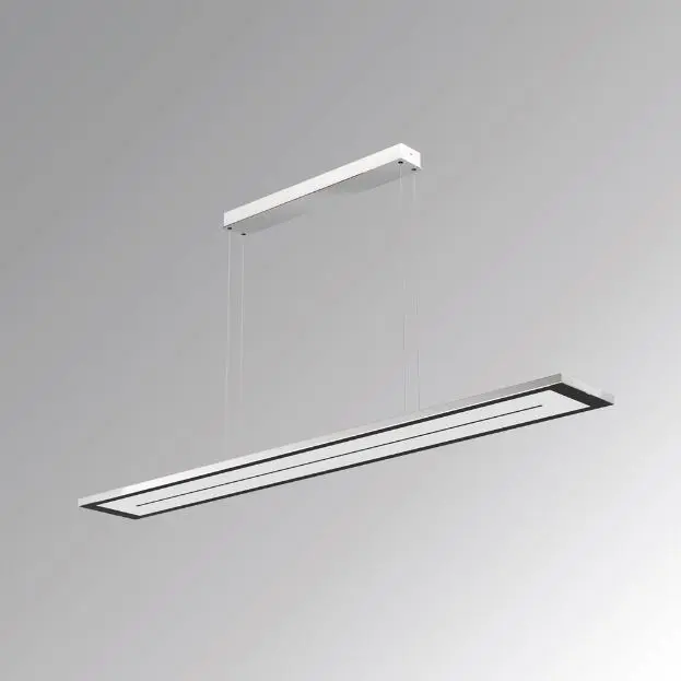 LED Pendelleuchte 3250.. Aluminium nickel gebürstet Glas