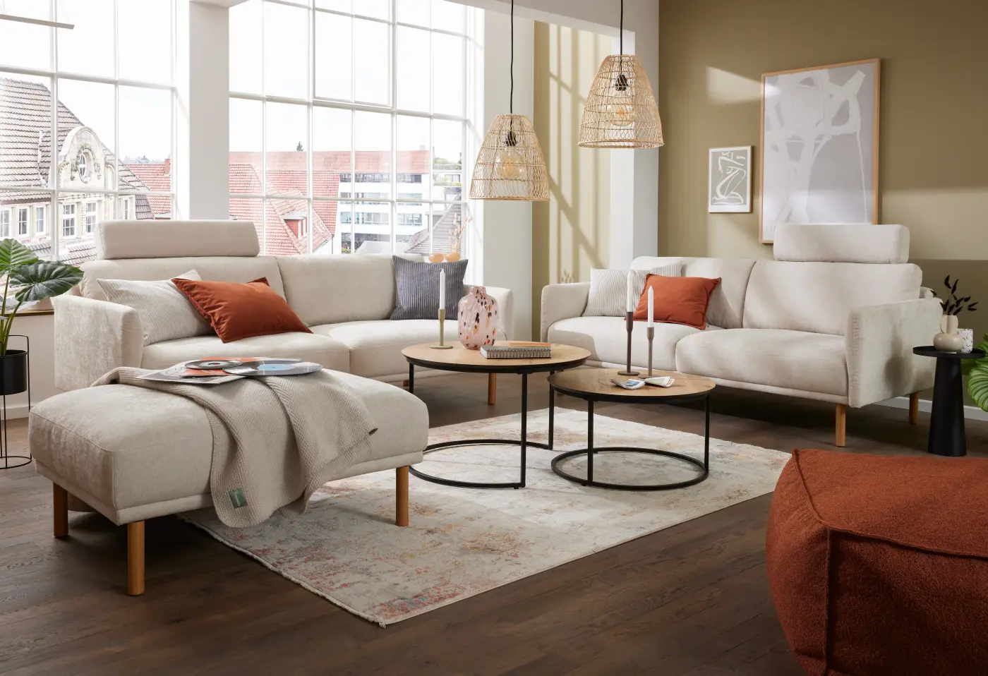 Sofa Roomio No. 4104 von Roomio Stoff Yelda natur / PG 8 ca. 174cm