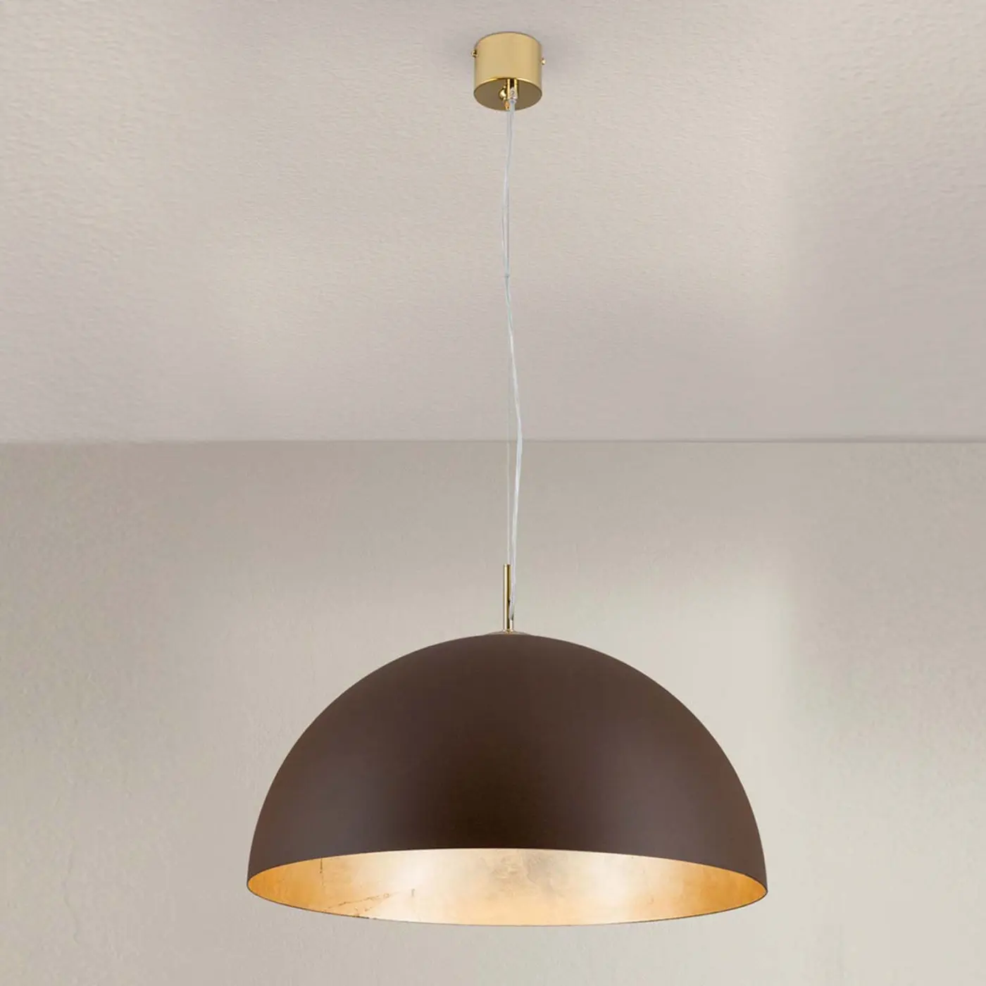 Hängeleuchte 7747.. Antik Gold, Braun ca. 50x135cm