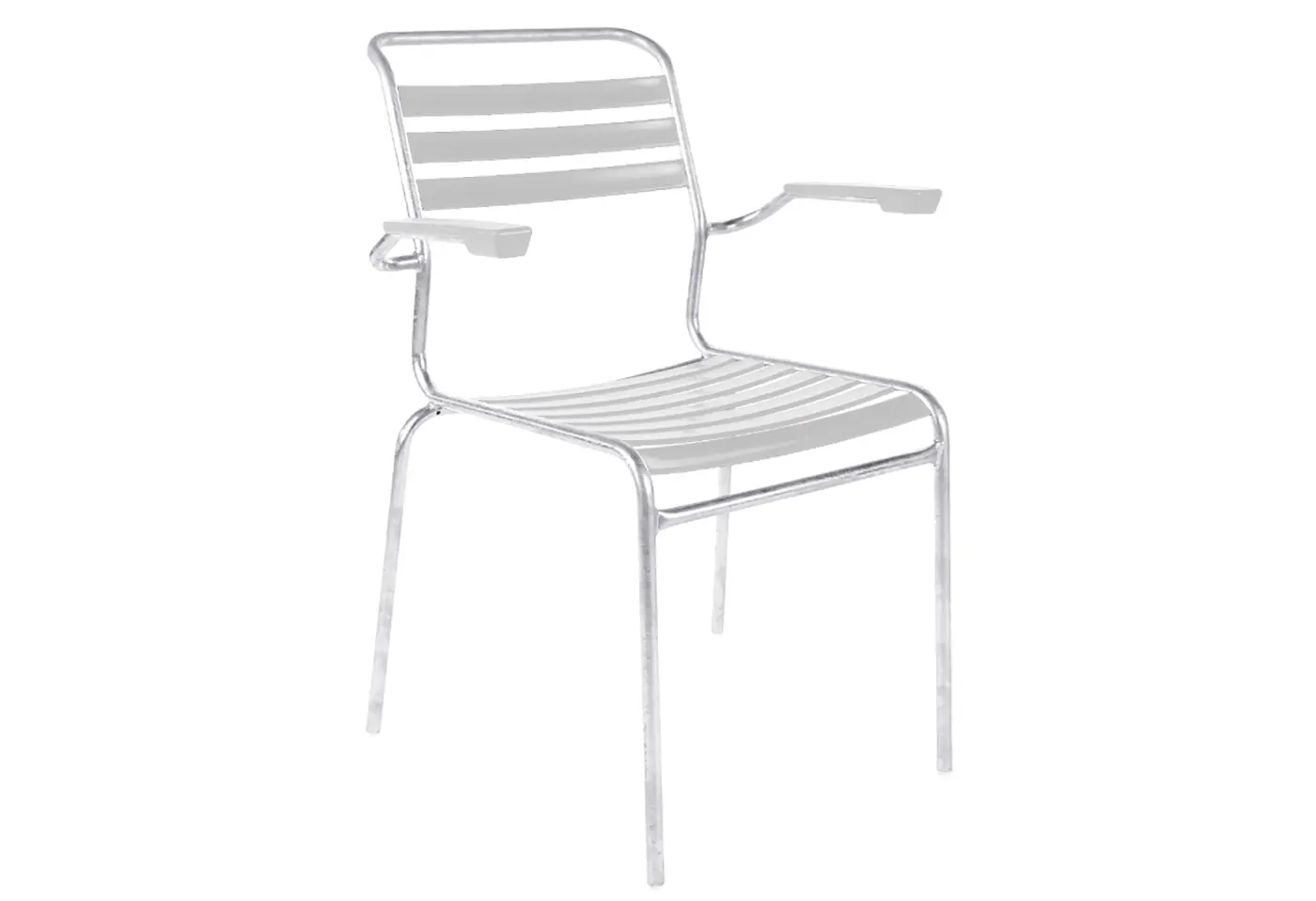 Lättlistuhl Säntis Weiss von Schaffner Kunststoff ca. 62x85x60cm