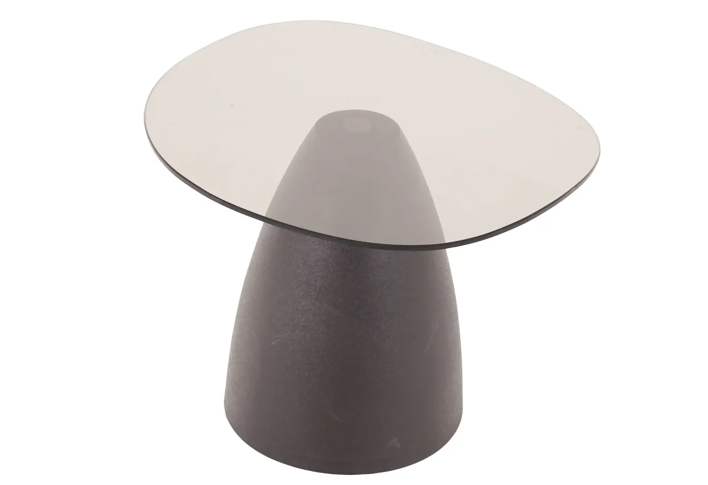 Beistelltisch Muri Glas schwarz getönt, Metall ca. 65x45x57cm