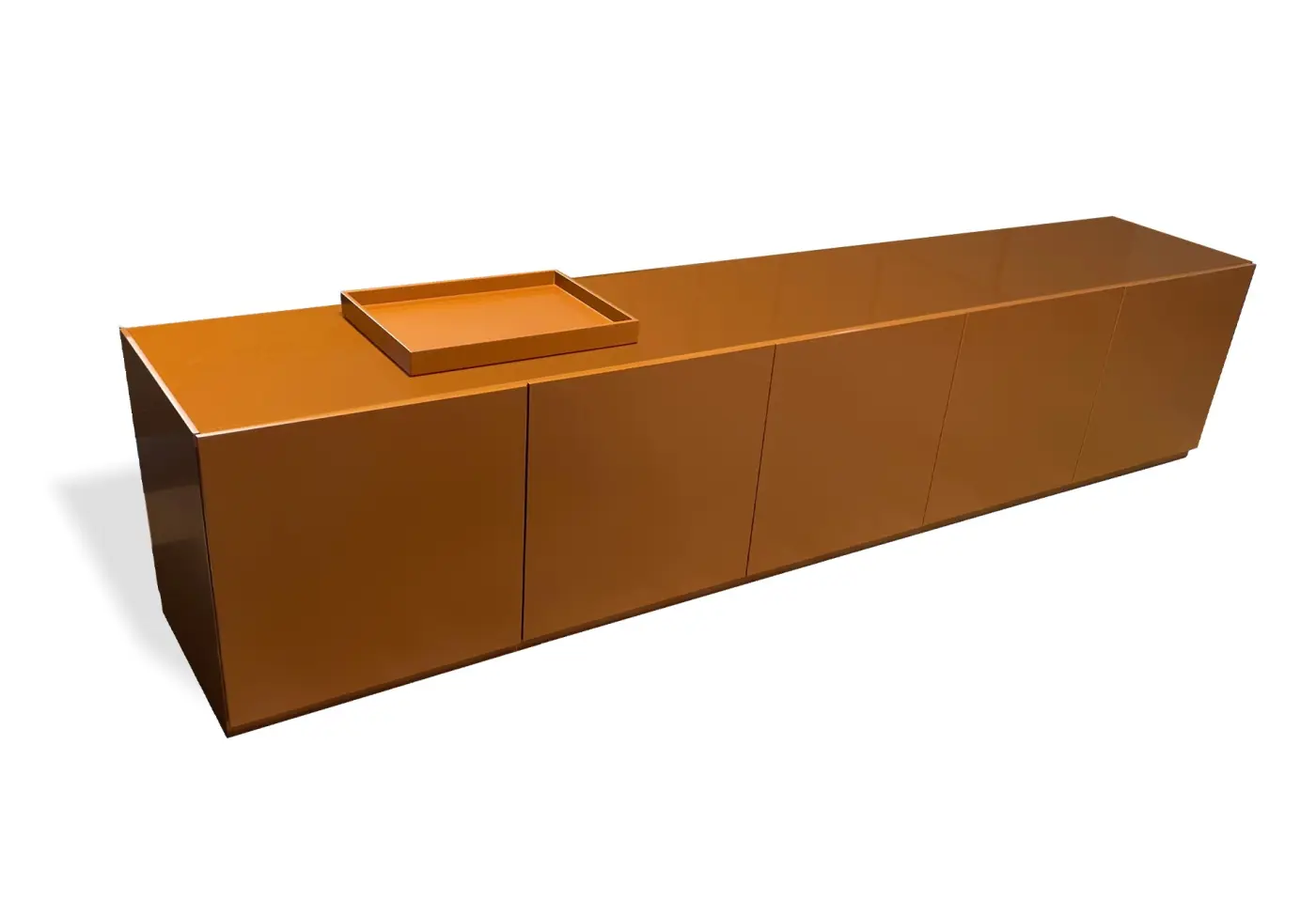 Lowboard 9200 Stretto Front/Korpus curry lackiert matt von Rolf Benz ca. 250x50x44cm