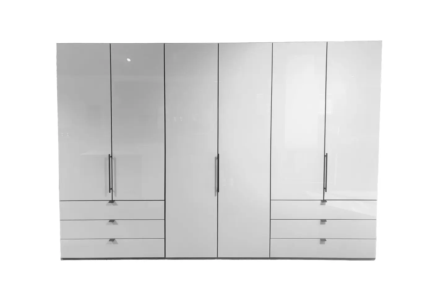 Funktions-Falttürenschrank Lodano Bianco-Eiche.Nb. ca. 300x216x58cm