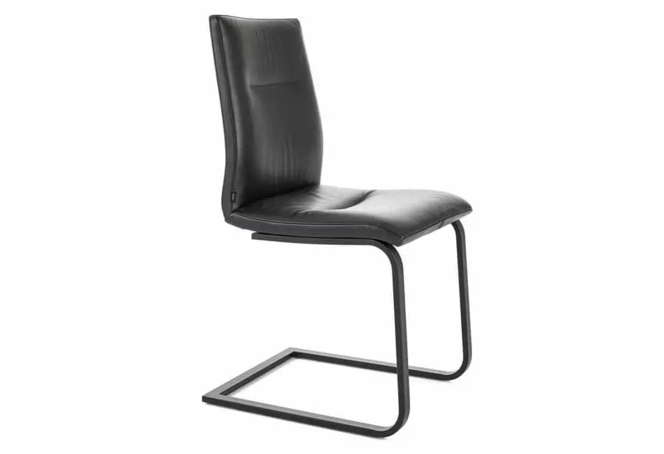 Freischwinger Mona Schwarz von Seetal Leder ca. 47x91x54cm