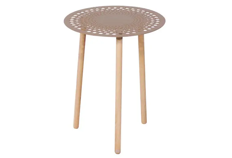 Couchtisch 927 ockerbeige von Rolf Benz Stahl ca. 40x50cm