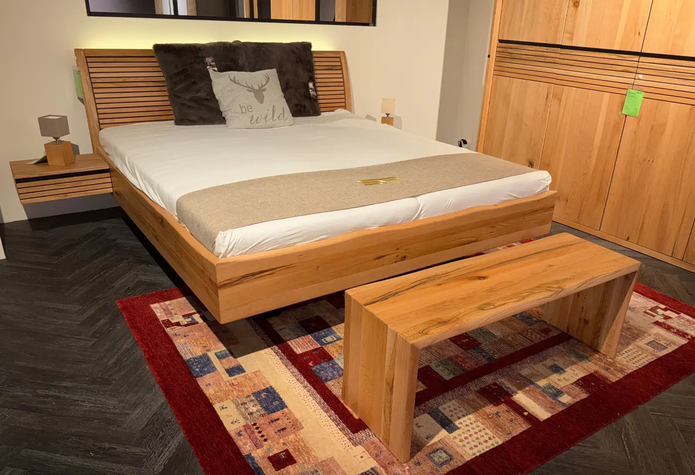 Bettanlage 22166.1.. Sumpfeiche geölt ca. 180x200cm