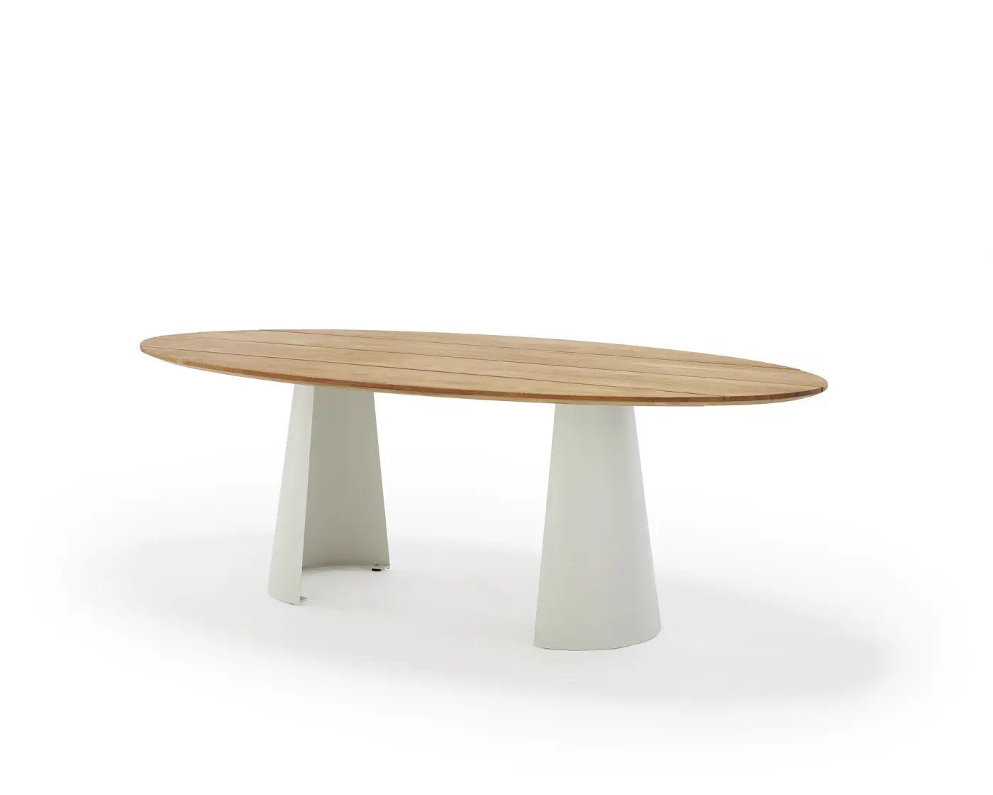 Tisch MR JustB! von Musterring Teak massiv geölt, 4 teilig mit Facette ca. 220x115x76cm