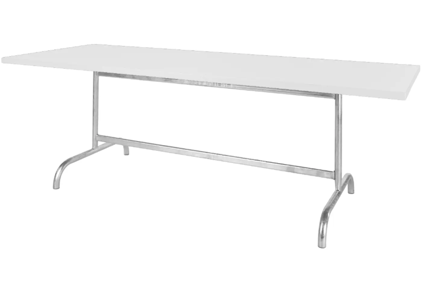 Metalltisch Säntis Weiss von Schaffner Stahl ca. 240x90cm
