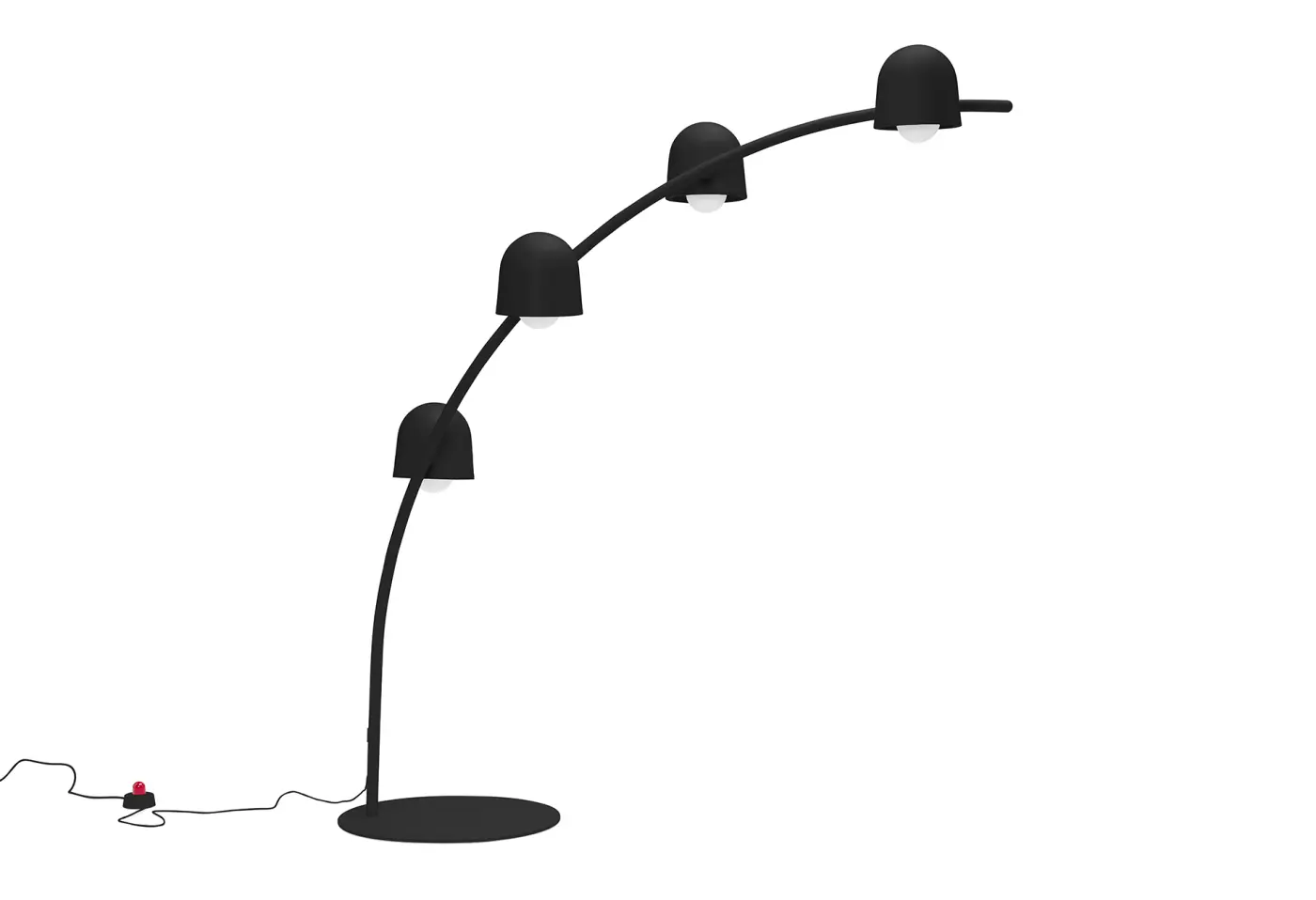 LED-Bogenlampe Big Lebow Banana Yellow von Fatboy Pulverbeschichtetes Aluminium und Stahl ca. 186x64x234cm