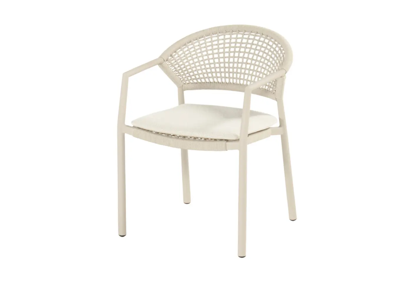 Stuhl Taragona Beige von Hartman Outdoor Rope ca. 53x57,5x77cm
