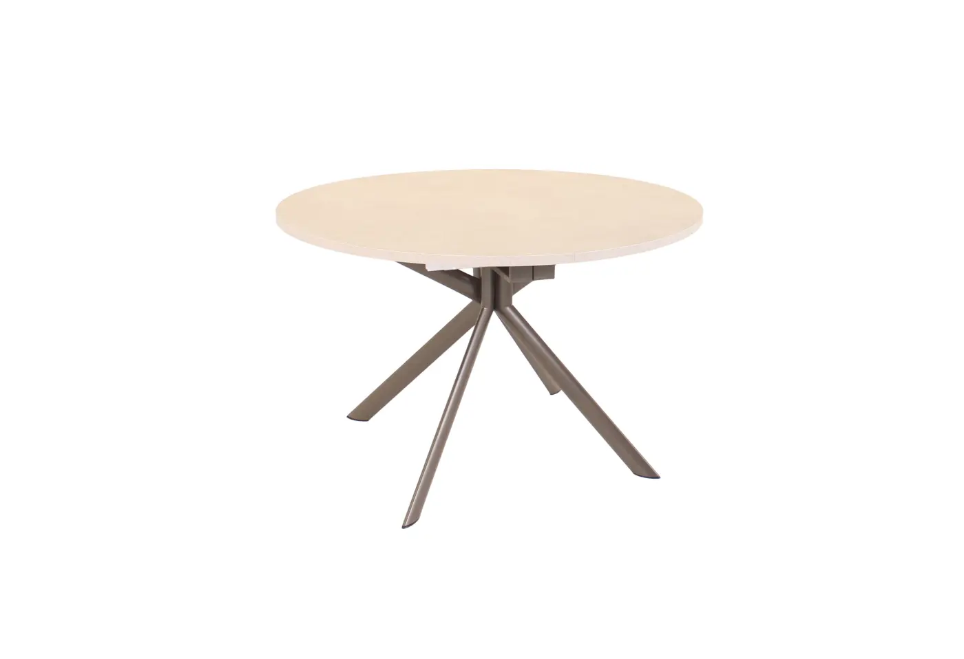 Tisch rund 22848.. Beige MDF foliert ca. 120x75cm