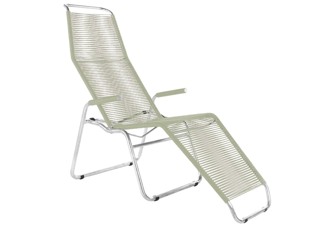 Spaghetti-Liege Brissago Pastellgrün von Schaffner Kunststoff ca. 184x64cm