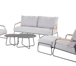 Hocker 20465 Cream Outdoorstoff Rope ca. 63x42x54cm
